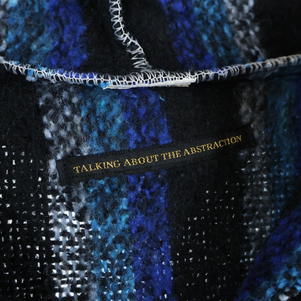 TALKING ABOUT THE ABSTRACTION(トーキング アバウト ザ アブストラクション) ストライプ柄 ジップアップ メキシカンパーカー ブラック/ブルー