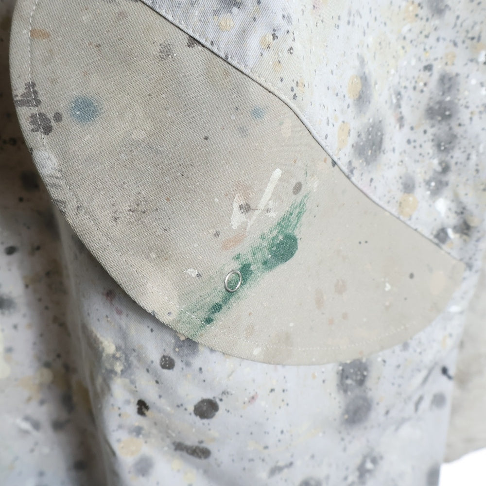 TALKING ABOUT THE ABSTRACTION(トーキング アバウト ザ アブストラクション) CLOTH MODS PARKA ペンキ柄 クロース モッズ パーカー ホワイト SW-J-001