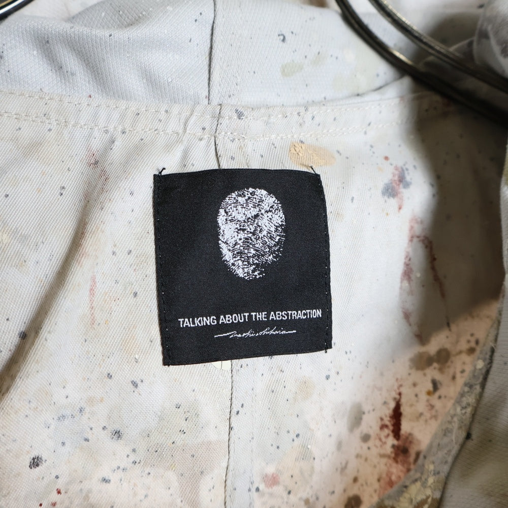 TALKING ABOUT THE ABSTRACTION(トーキング アバウト ザ アブストラクション) CLOTH MODS PARKA ペンキ柄 クロース モッズ パーカー ホワイト SW-J-001