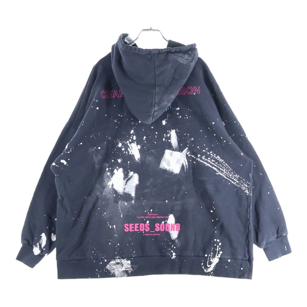 TALKING ABOUT THE ABSTRACTION(トーキング アバウト ザ アブストラクション) CHALES PHOTO PARKA シャルレ フォト プリント オーバーシルエット プルオーバーパーカー グレー SS-PPK-001D