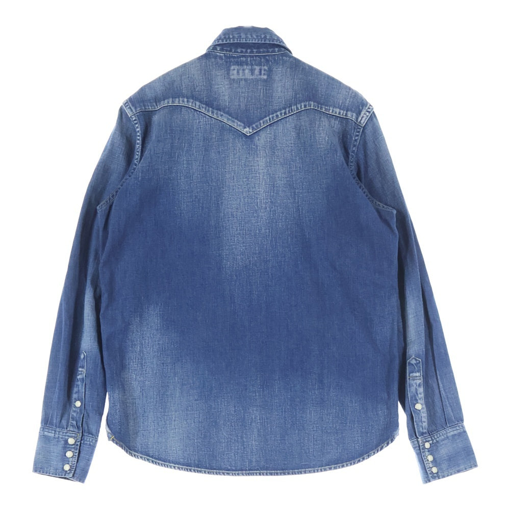 RUDE GALLERY(ルードギャラリー) スタッズシャツ デニムシャツ スナップボタン 長袖シャツ ブラックデニム インディゴ