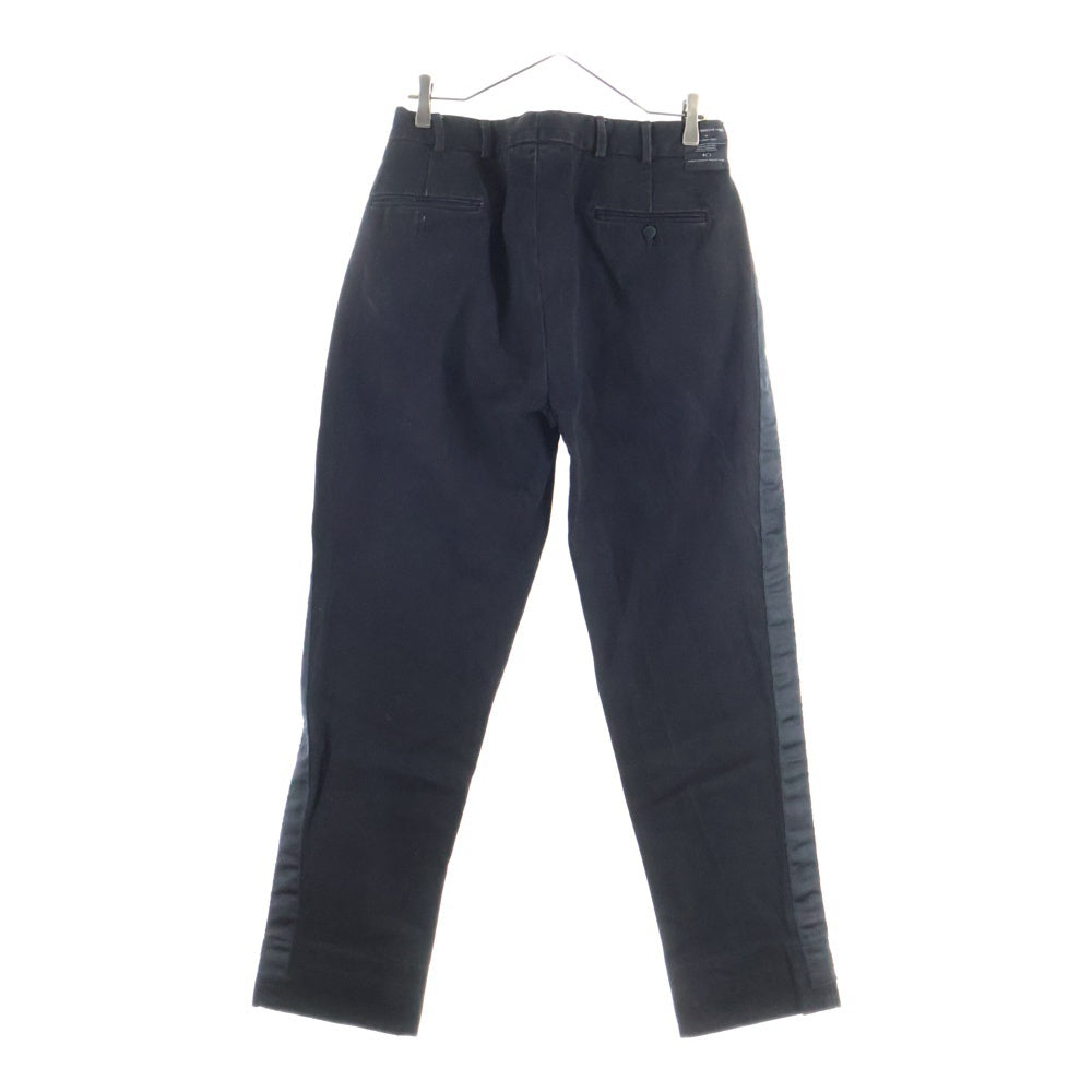 AVEC CES FRERES BY ART COMES FIRST(アベック セ フレーズ バイ アートカムズファースト) 切り返しサイドラインデニムパンツ ジーンズ ブラックデニム ボトム フルレングス ブラック