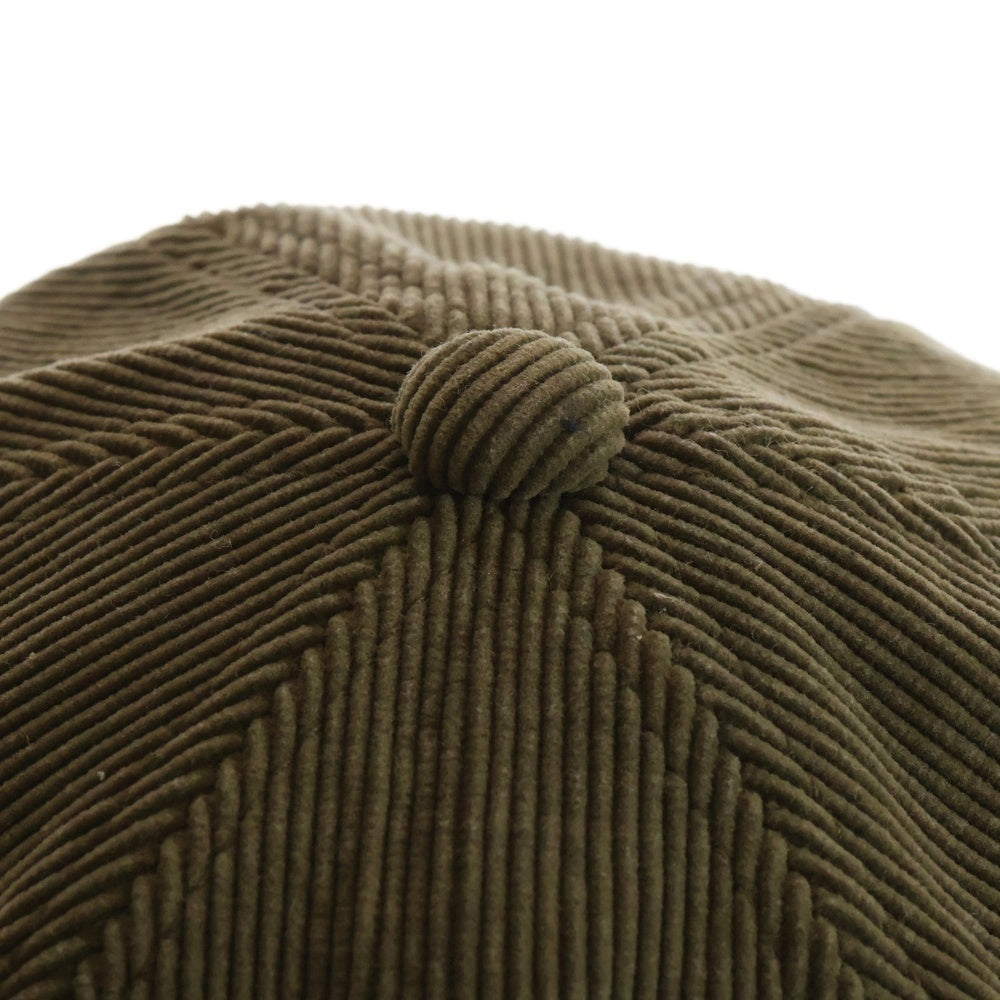 TENDERLOIN(テンダーロイン) コーデュロイ スナップバック ストレートキャップ ロゴパッチ カーキ