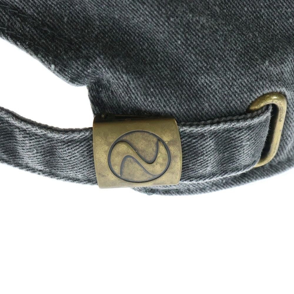 WIND AND SEA(ウィンダンシー) ブラックデニムキャップ ロゴ刺繍 アジャスター ブラック WDS-20S-GD-02