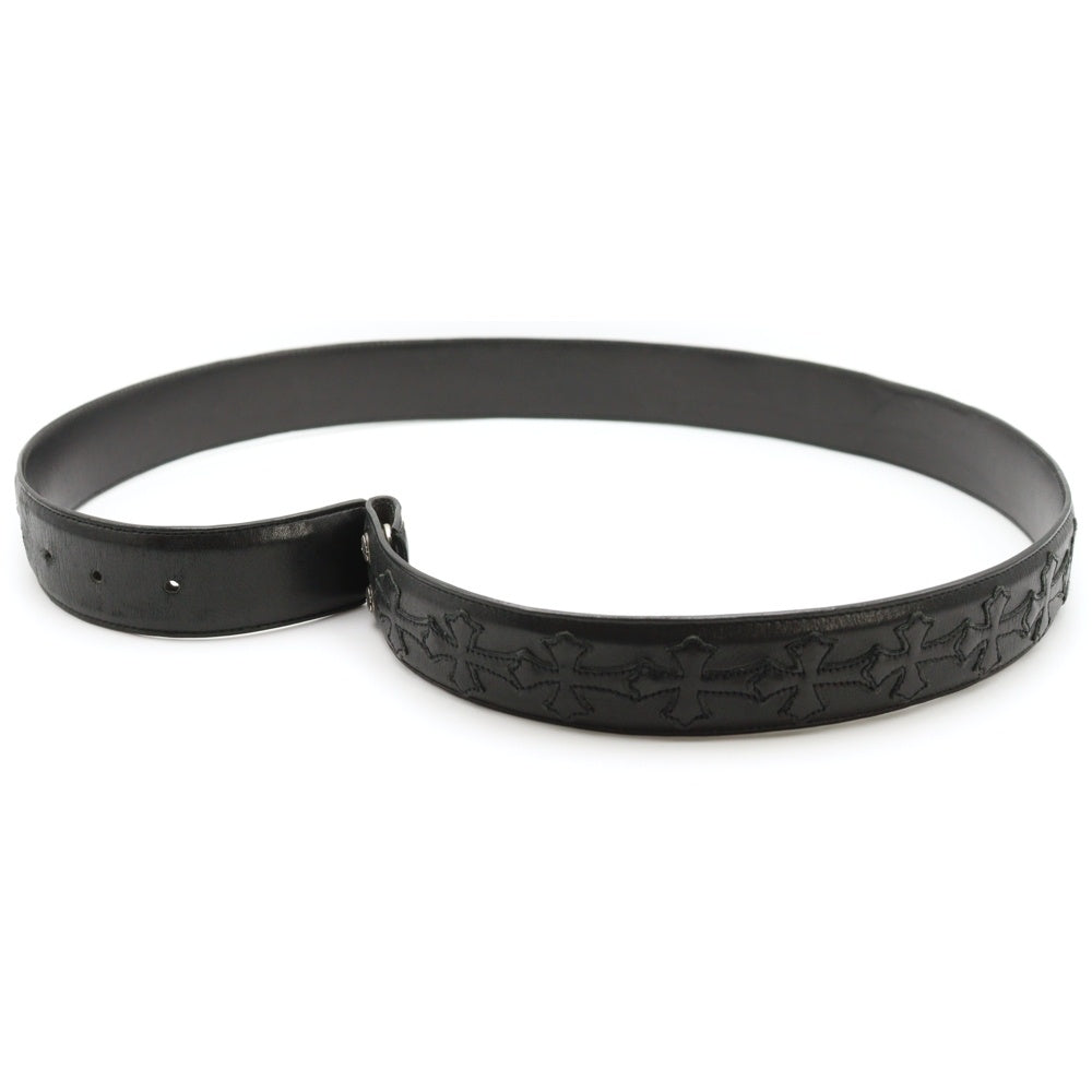 CHROME HEARTS(クロムハーツ) 1.5 STRAP CEMETERY 1.5inchセメタリークロスパッチ レザーベルト ブラック