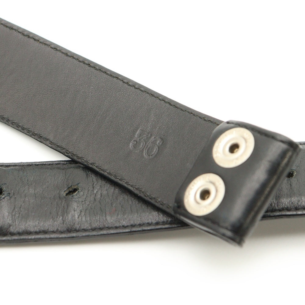 CHROME HEARTS(クロムハーツ) 1.5 STRAP CEMETERY 1.5inchセメタリークロスパッチ レザーベルト ブラック