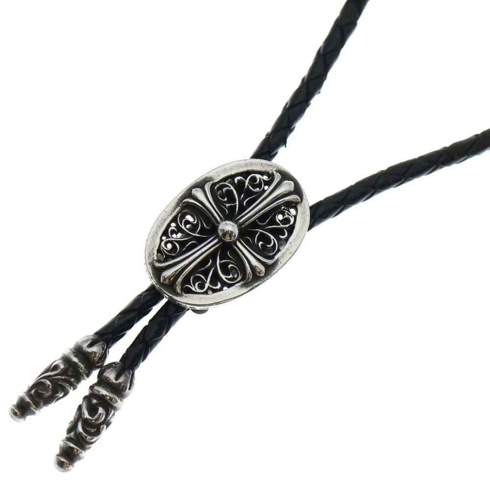 CHROME HEARTS(クロムハーツ) BOLOTIE OVALTINY タイニークラシックオーバルクロス ループタイ シルバー/ブラック BCA209