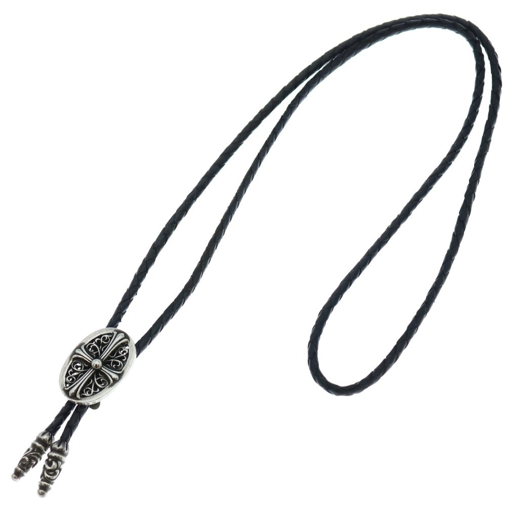 CHROME HEARTS(クロムハーツ) BOLOTIE OVALTINY タイニークラシックオーバルクロス ループタイ シルバー/ブラック BCA209