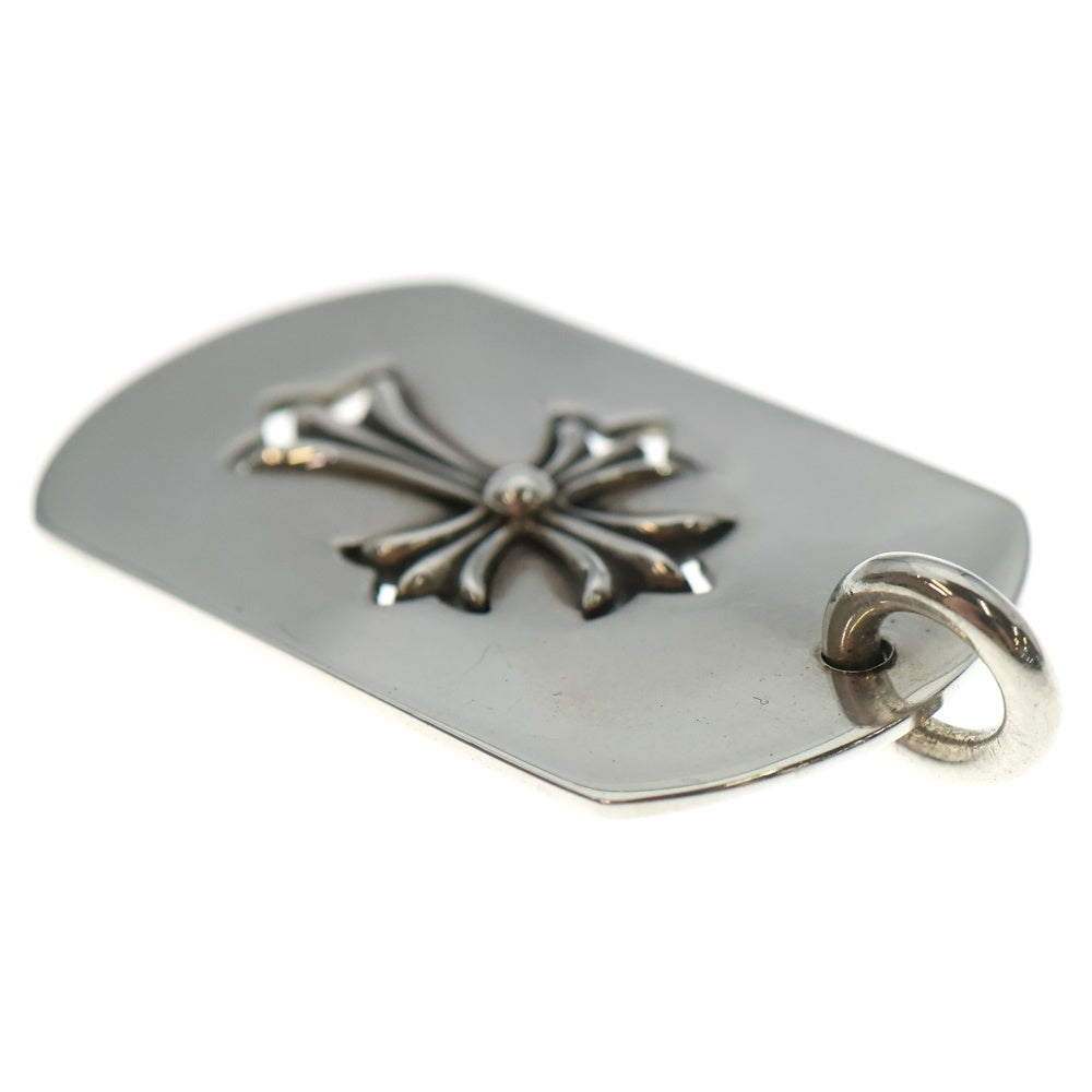 CHROME HEARTS(クロムハーツ) D TAG LRG TNY CRS カットアウトタイニーCHクロス ラージドッグタグ ネックレストップ シルバー