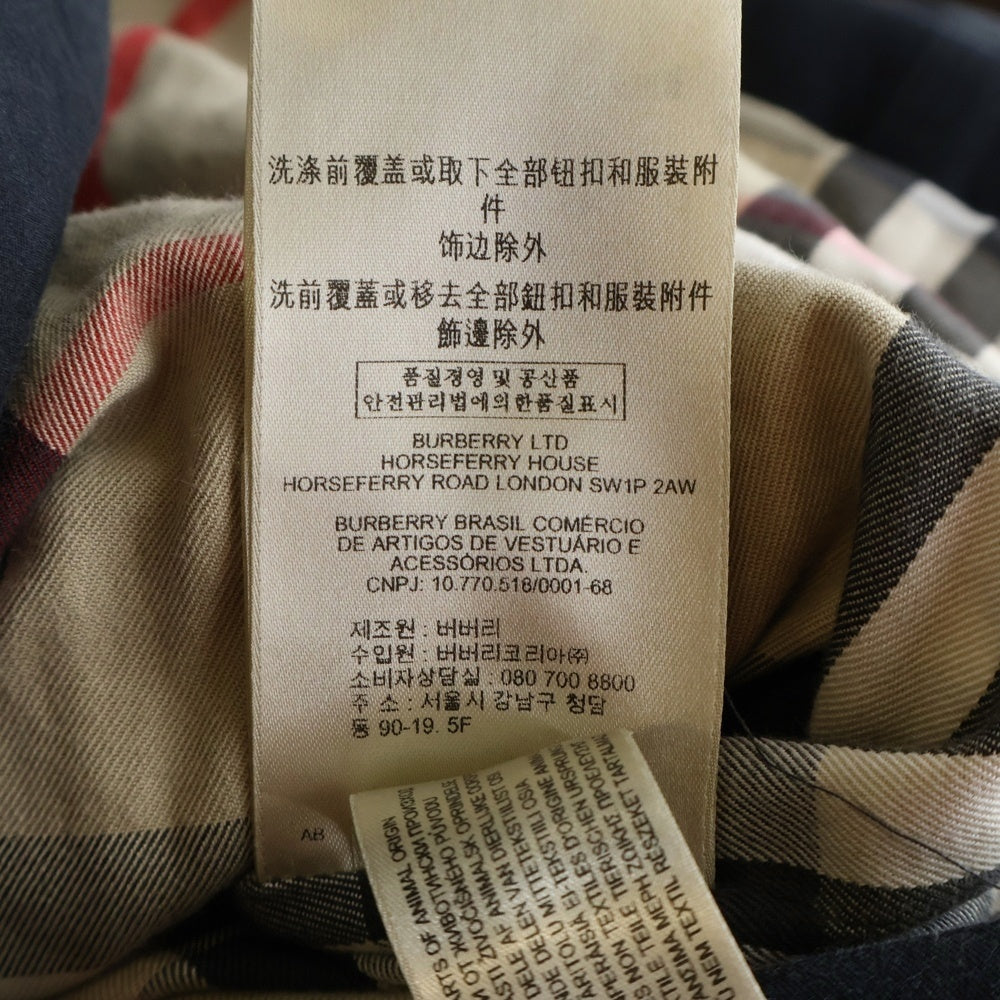 BURBERRY(バーバリー) THE KENSINGTON ザケンジントン 裏地ノバチェック トレンチコート ショート ブラック