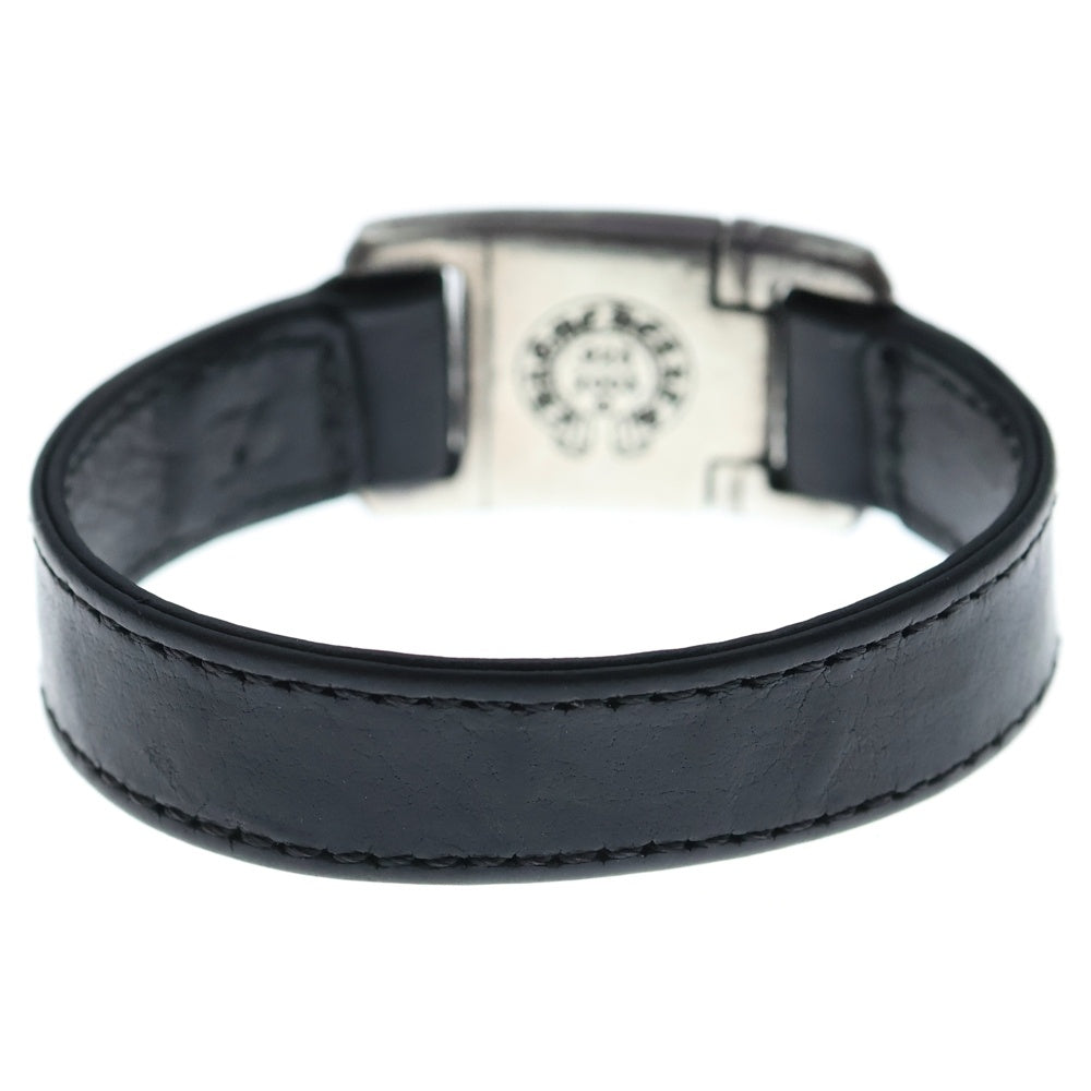 CHROME HEARTS(クロムハーツ) HARNESS CLASP ハーネスクラスプ レザーブレスレット ブラック/シルバー