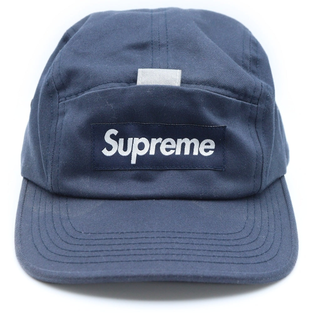 SUPREME(シュプリーム) 18AW Reflective Tab Pocket Camp Cap リフレクティブタブポケット ボックスロゴキャンプキャップ ネイビー