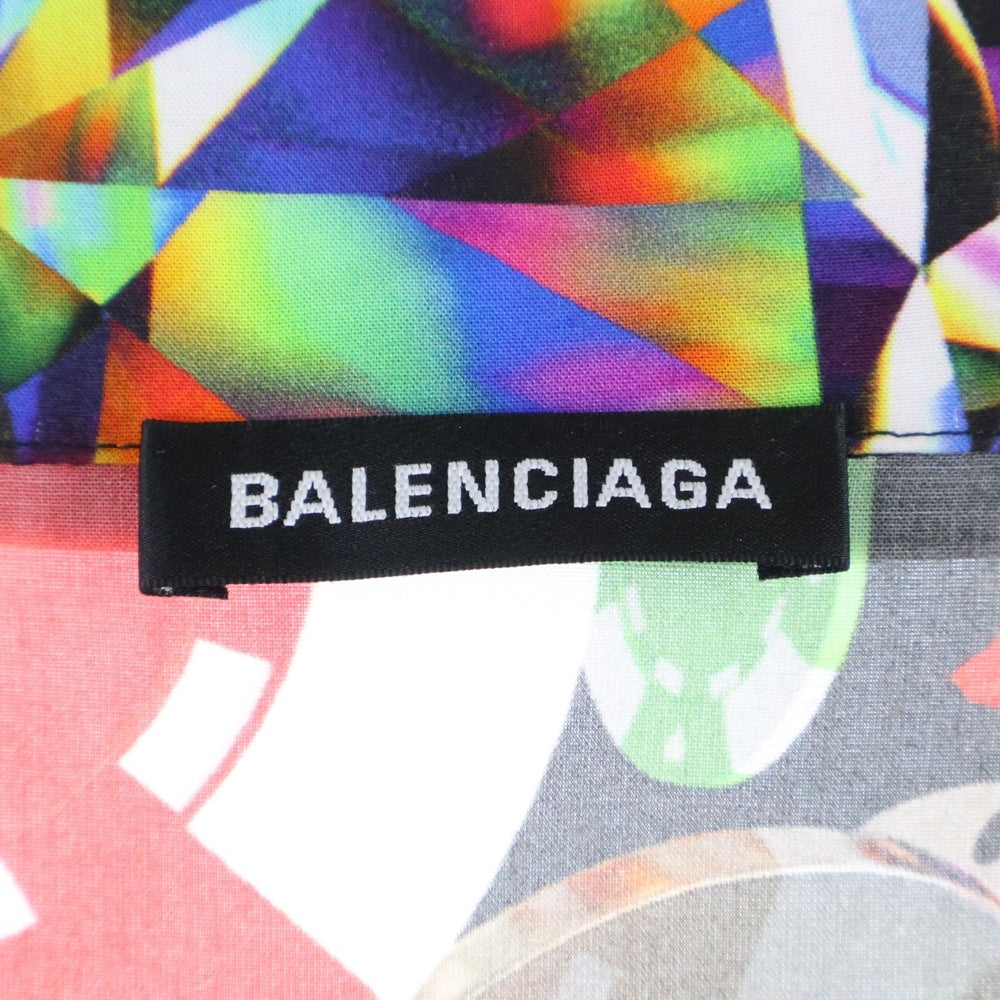 BALENCIAGA(バレンシアガ) 19SS レーヨン カジノシャツ 半袖シャツ オープンカラー マルチカラー 571440 TEL42 1076