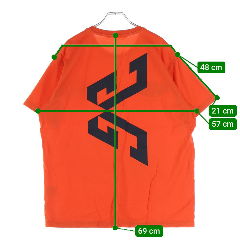 GIVENCHY(ジバンシィ) 両面プリント 半袖 クルーネック Tシャツ オレンジ BM70SU3002