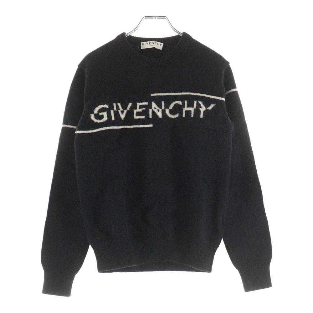 GIVENCHY(ジバンシィ) フロント ロゴ ニット セーター クルーネック ブラック BM90B44Y5D