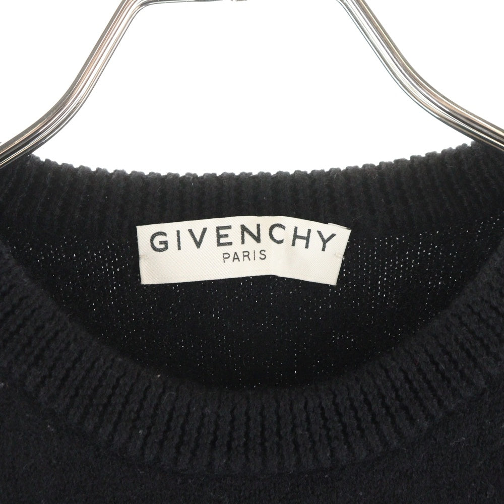 GIVENCHY(ジバンシィ) フロント ロゴ ニット セーター クルーネック ブラック BM90B44Y5D