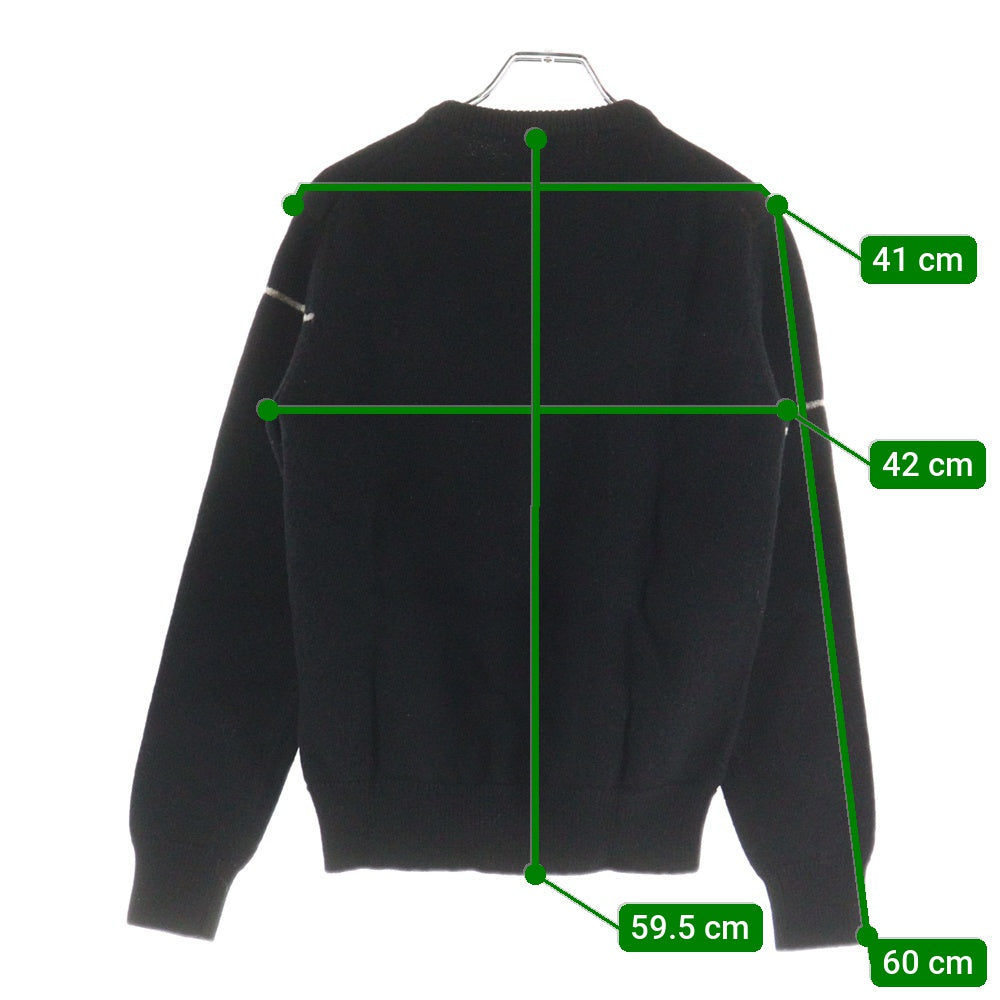 GIVENCHY(ジバンシィ) フロント ロゴ ニット セーター クルーネック ブラック BM90B44Y5D