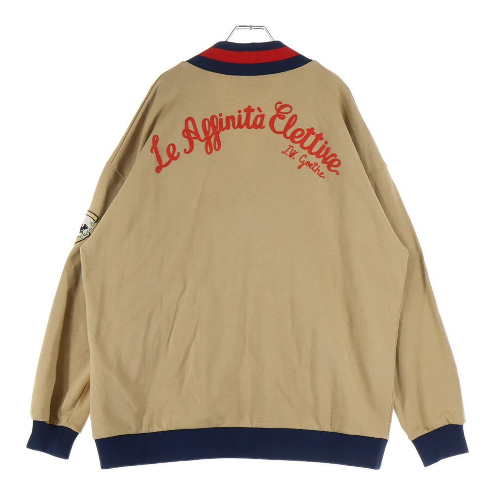 GUCCI(グッチ) コットン ジャージ カーディガン マッシュルーム バック刺繍 ベージュ