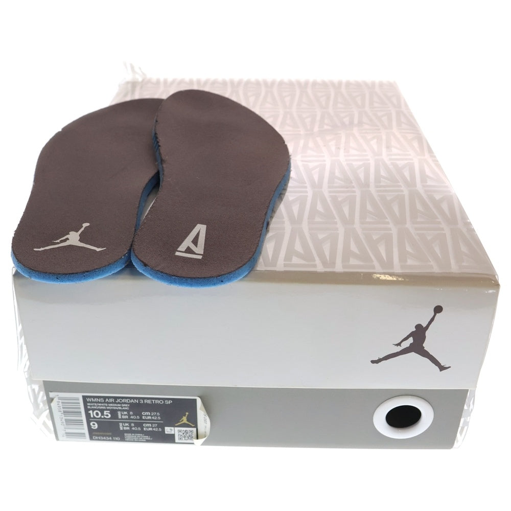 NIKE(ナイキ) × A MA MANIERE WMNS AIR JORDAN 3 RETRO SP アママニエール エアジョーダン3 ハイカットスニーカー ホワイト DH3434-110 US10.5/27.5cm