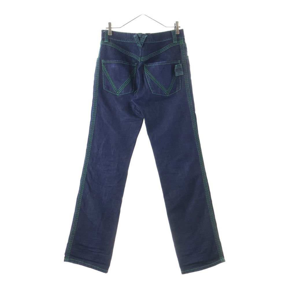 BOTTEGA VENETA(ボッテガヴェネタ) 22SS グリーンステッチデニムパンツ インディゴ 688963 V1N10