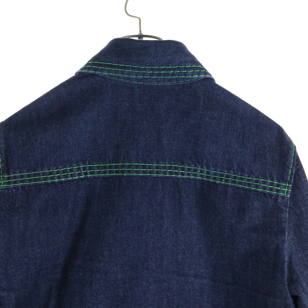 BOTTEGA VENETA(ボッテガヴェネタ) 22SS グリーンステッチ デニムジャケット インディゴ 671063 V1N10