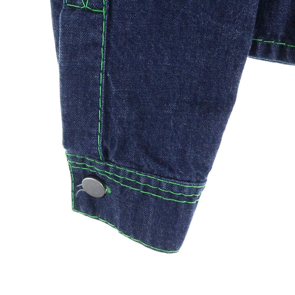 BOTTEGA VENETA(ボッテガヴェネタ) 22SS グリーンステッチ デニムジャケット インディゴ 671063 V1N10
