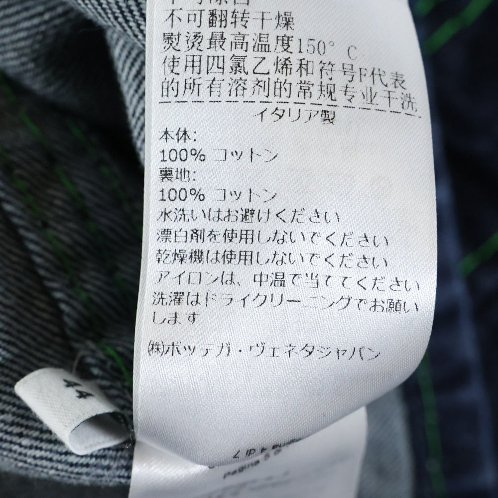 BOTTEGA VENETA(ボッテガヴェネタ) 22SS グリーンステッチ デニムジャケット インディゴ 671063 V1N10