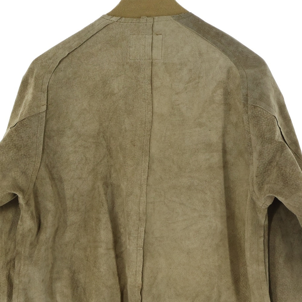 Needles(ニードルス) レザージャケット ジップアップブルゾン ベージュ