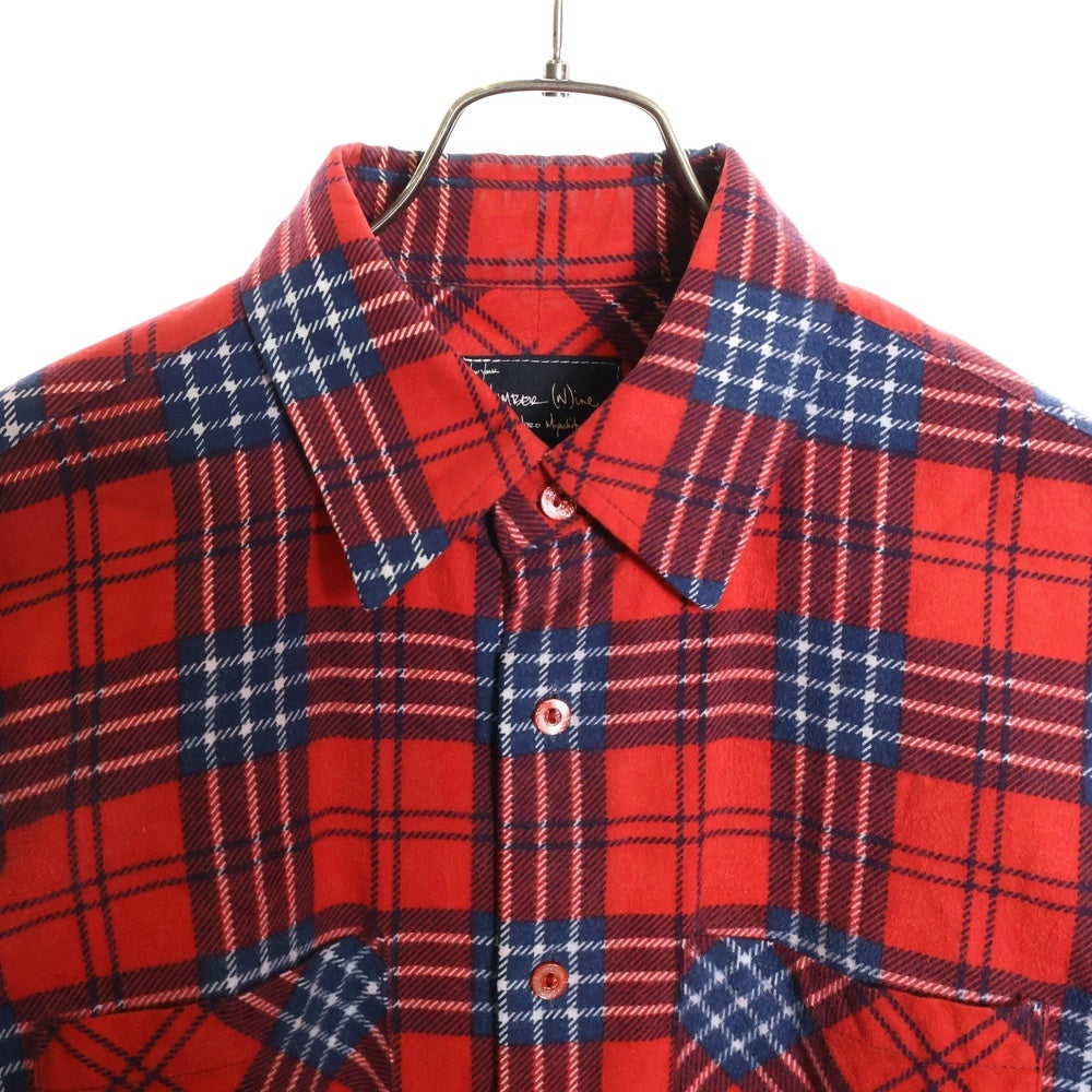 NUMBER (N)INE(ナンバーナイン) 06SS ガンス期 長袖シャツ フランネルシャツ レッド NS008