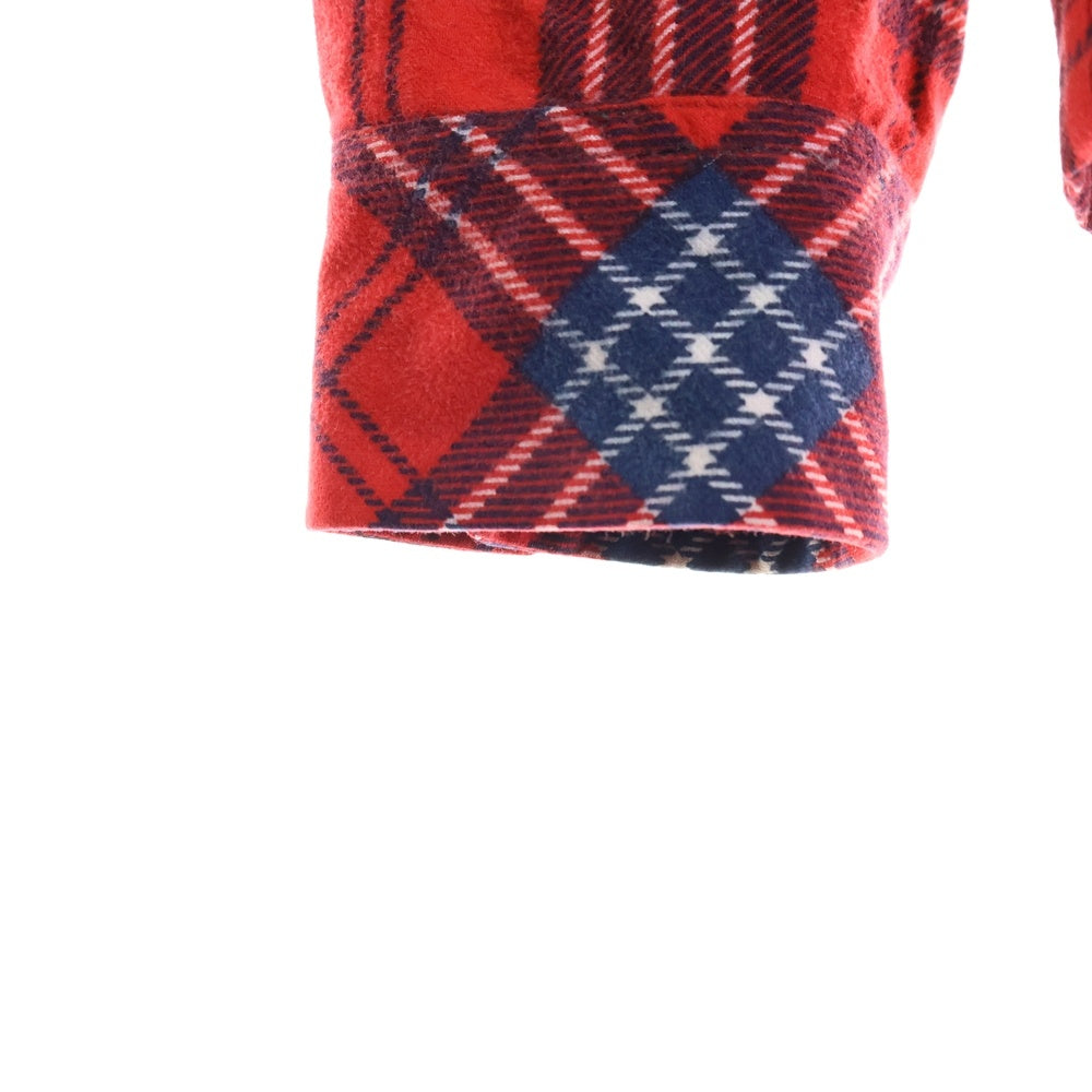 NUMBER (N)INE(ナンバーナイン) 06SS ガンス期 長袖シャツ フランネルシャツ レッド NS008