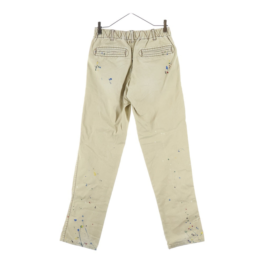 NUMBER (N)INE(ナンバーナイン) 08AW ポートランド期 ペイント加工 ジョガーチノパンツ ベージュ F08-NP001