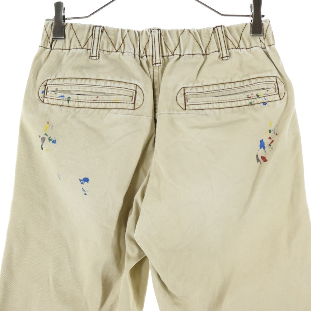 NUMBER (N)INE(ナンバーナイン) 08AW ポートランド期 ペイント加工 ジョガーチノパンツ ベージュ F08-NP001