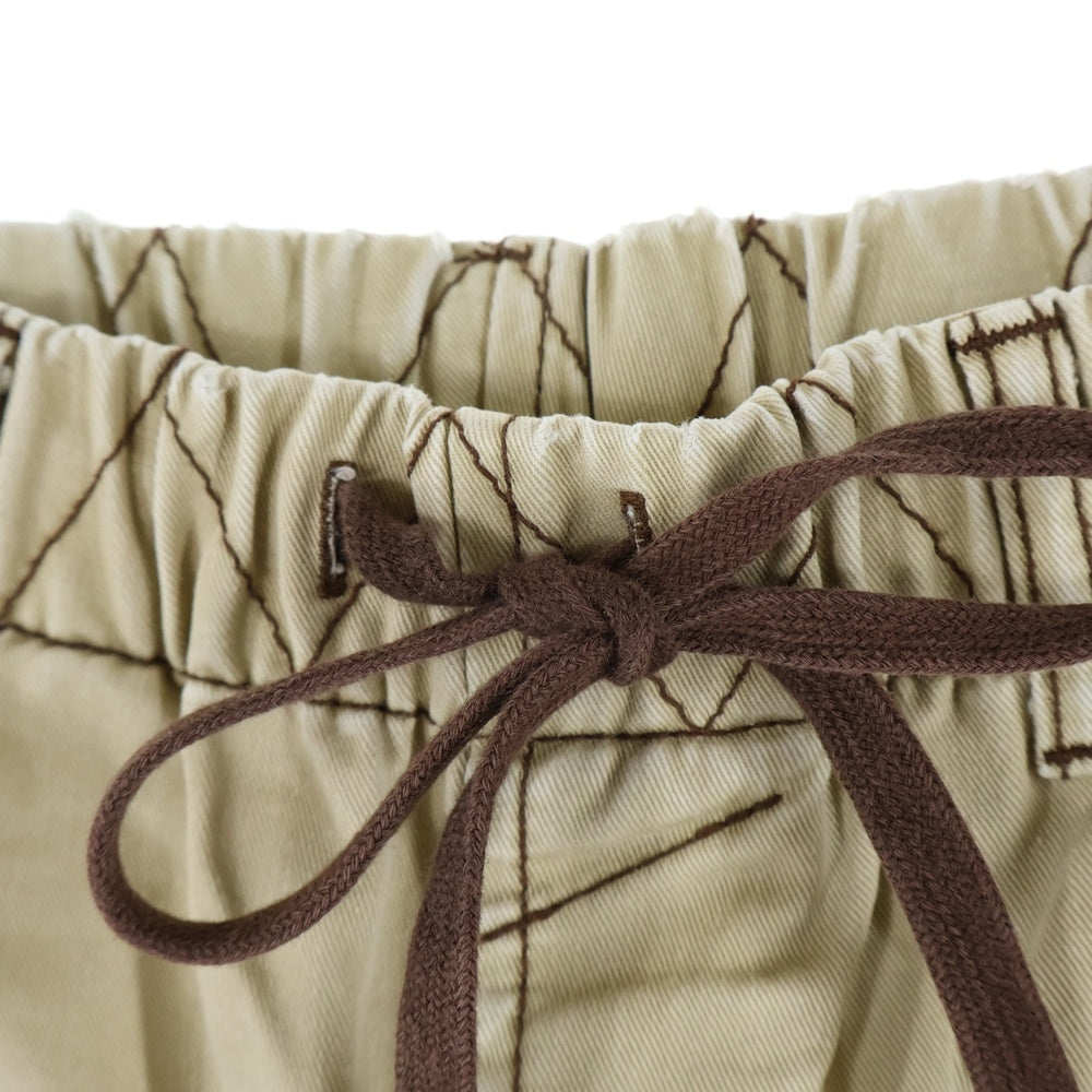 NUMBER (N)INE(ナンバーナイン) 08AW ポートランド期 ペイント加工 ジョガーチノパンツ ベージュ F08-NP001