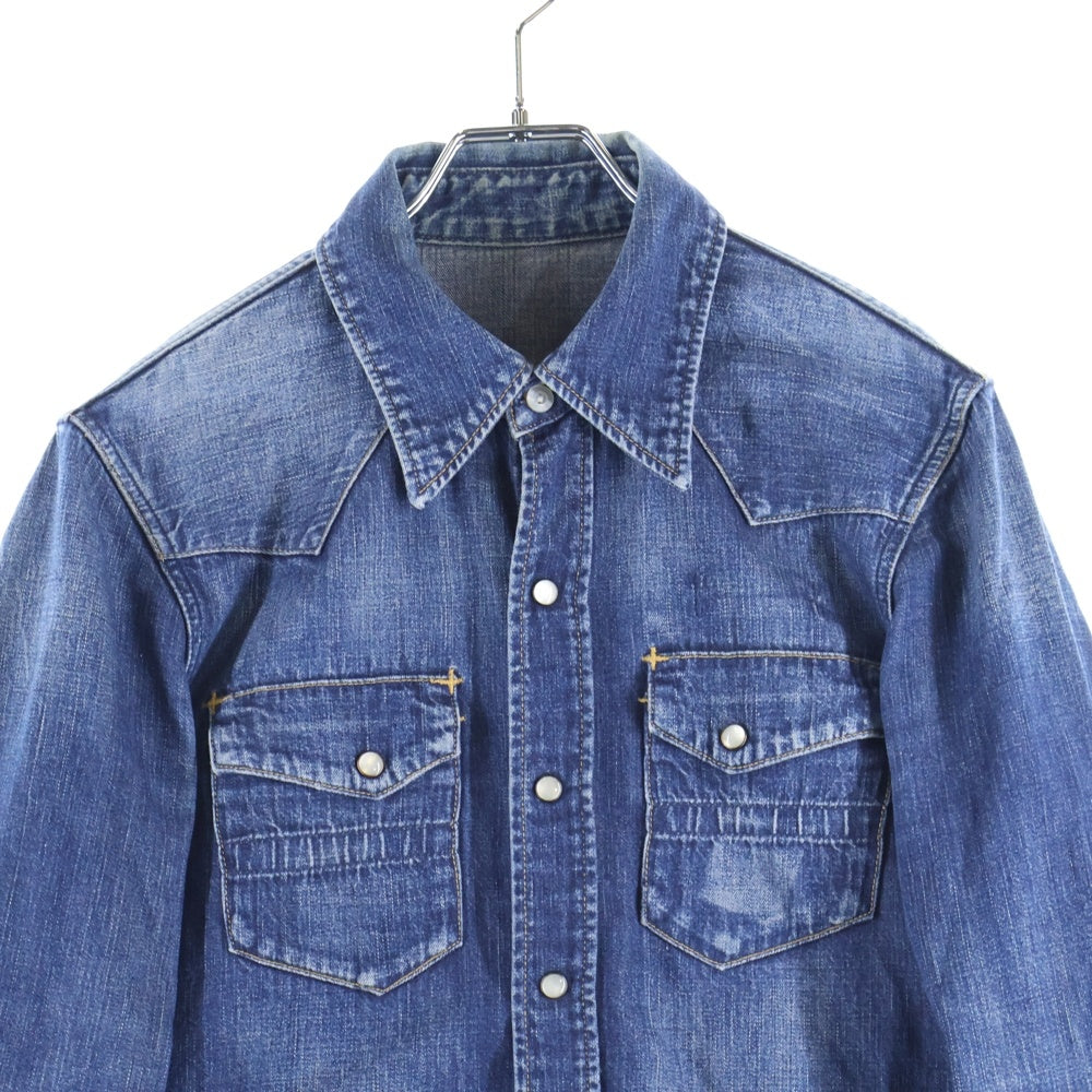 NUMBER (N)INE(ナンバーナイン) 07AW デニムウェスタンシャツ 長袖シャツ スナップボタン インディゴ F07-NNS001B