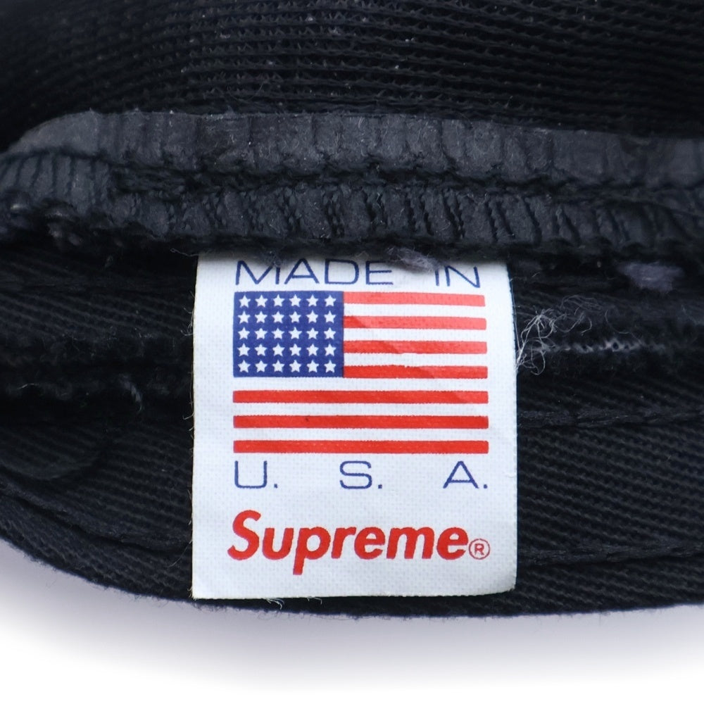 SUPREME(シュプリーム) 15AW Fuck ' Em All Denim Camp Cap ファック・エム・オール デニム キャンプキャップ 総柄 ボックスロゴ 帽子 ブラック/ホワイト
