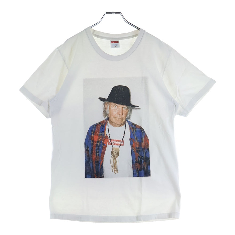 SUPREME(シュプリーム) 15SS Neil Young Tee ニールヤング フォトプリント クルーネック半袖Tシャツカットソー ホワイト