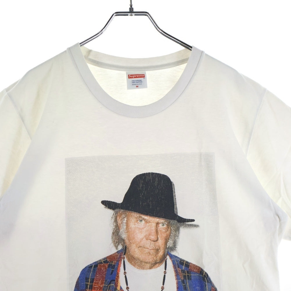 SUPREME(シュプリーム) 15SS Neil Young Tee ニールヤング フォトプリント クルーネック半袖Tシャツカットソー ホワイト