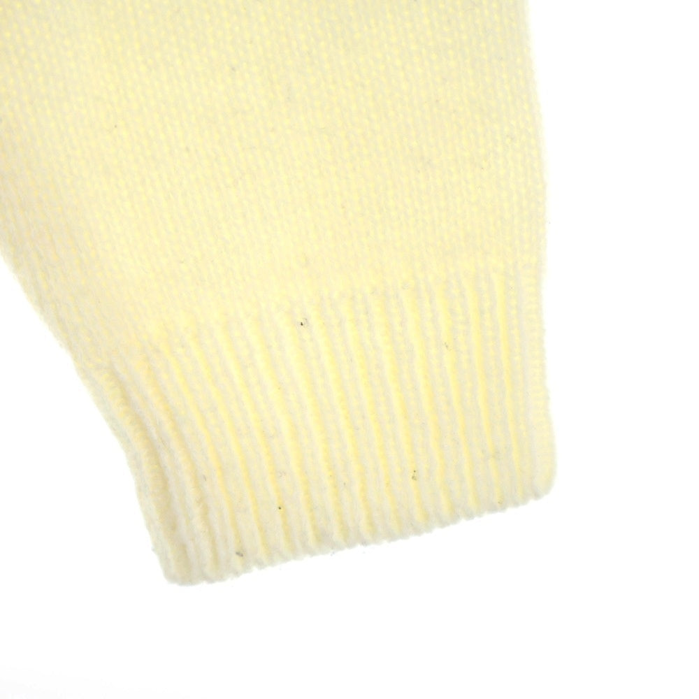 NO BRAND(ノーブランド) UCLA ベア柄 フロントロゴ クルーネック 長袖 ニット/セーター ホワイト N40-19600