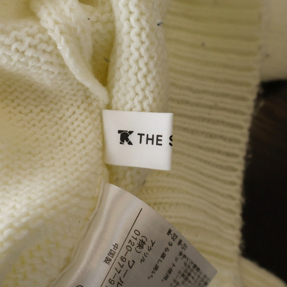 NO BRAND(ノーブランド) UCLA ベア柄 フロントロゴ クルーネック 長袖 ニット/セーター ホワイト N40-19600