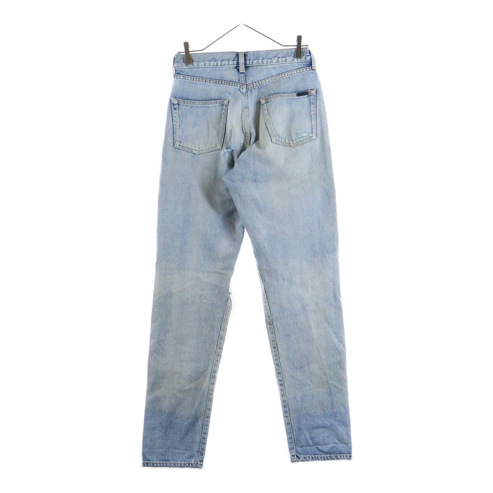 SAINT LAURENT PARIS(サンローランパリ) ウォッシュド加工 ストレートデニムパンツ ジーンズ インディゴ 644024 YM372 レディーズ