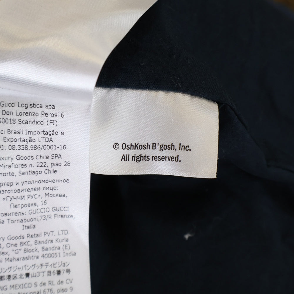 GUCCI(グッチ) ×OSHKOSH B'GOSH ロゴ総柄 ボア切替 デニムジャケット キッズ インディゴ 740930 XDCI3 レディース