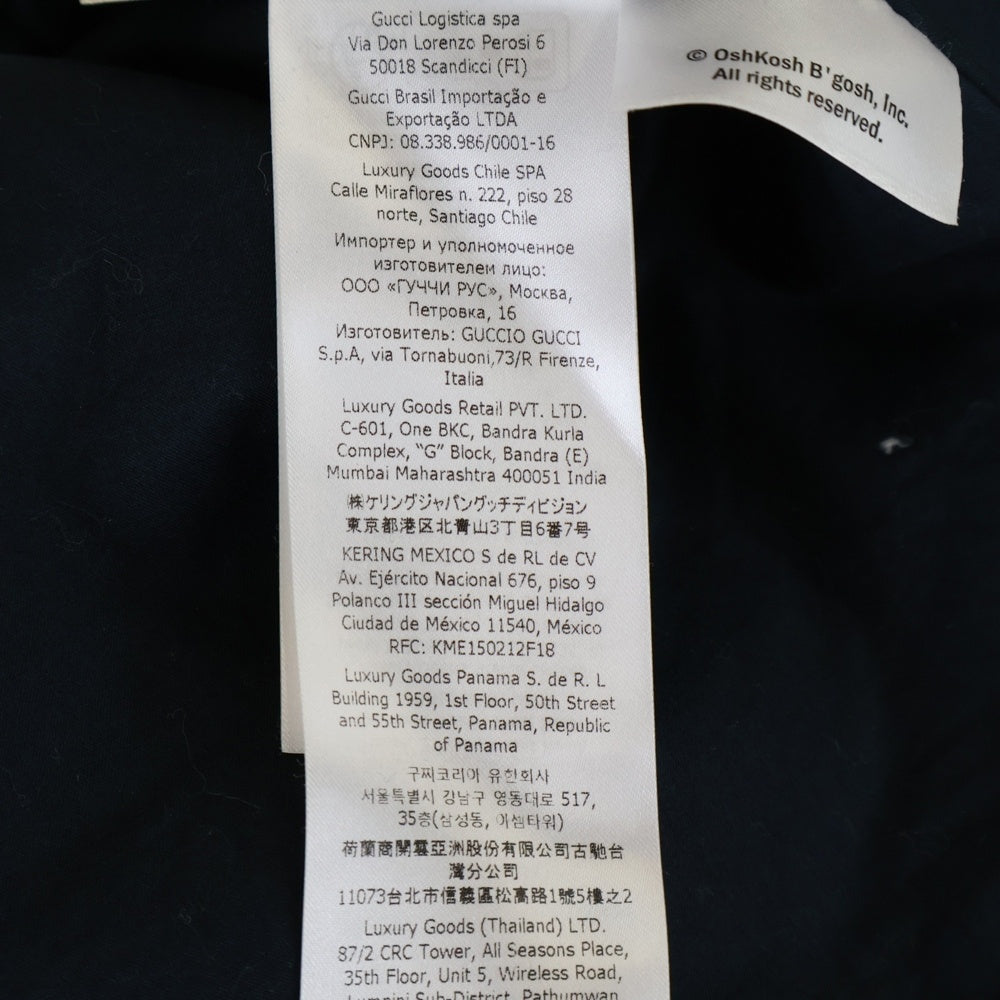 GUCCI(グッチ) ×OSHKOSH B'GOSH ロゴ総柄 ボア切替 デニムジャケット キッズ インディゴ 740930 XDCI3 レディース