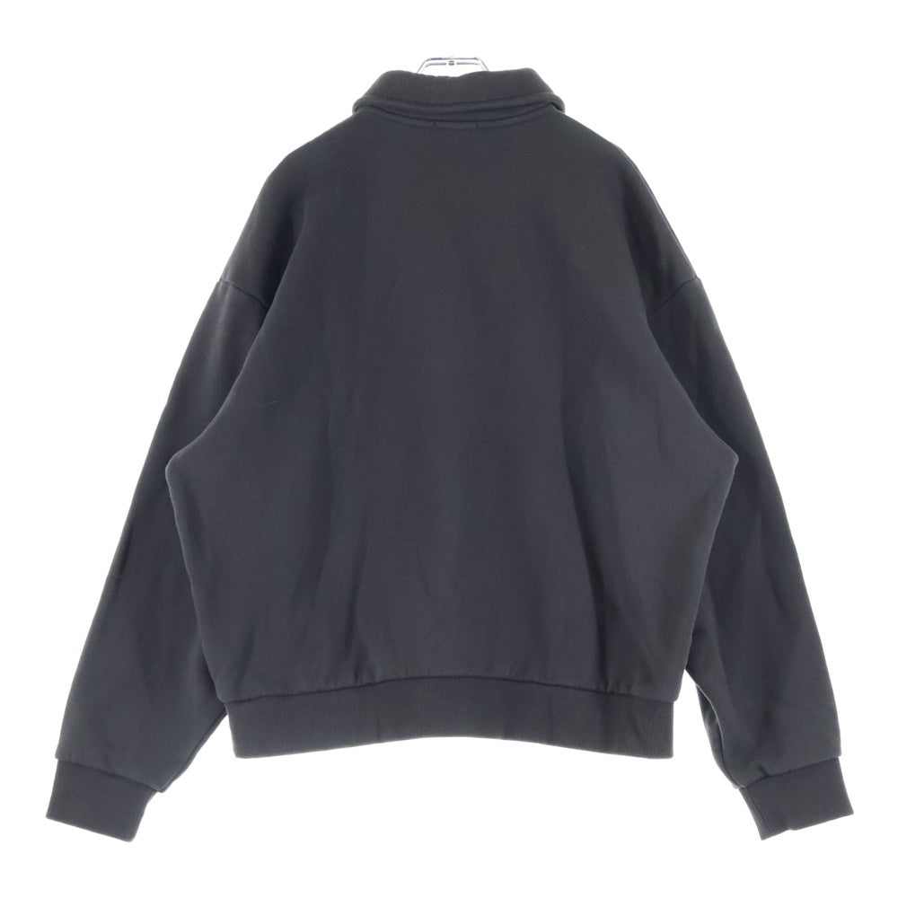 KITH(キス) Quarter Zip Popover Sweatshirt ロゴ刺繍 襟付きハーフジップスウェット グレー