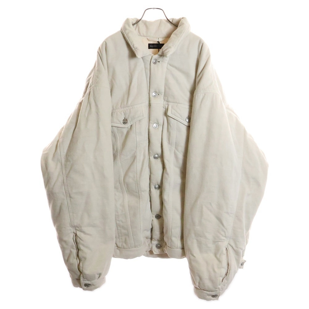 BALENCIAGA(バレンシアガ) 22AW PADDING DENIM JACKET オーバーサイズド パディング デニムジャケット ホワイト 681689