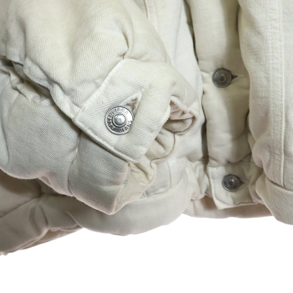 BALENCIAGA(バレンシアガ) 22AW PADDING DENIM JACKET オーバーサイズド パディング デニムジャケット ホワイト 681689