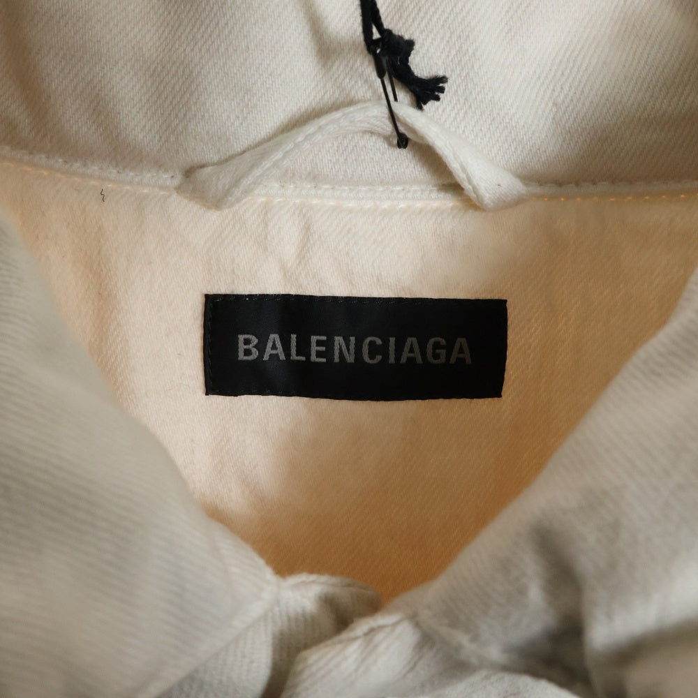 BALENCIAGA(バレンシアガ) 22AW PADDING DENIM JACKET オーバーサイズド パディング デニムジャケット ホワイト 681689