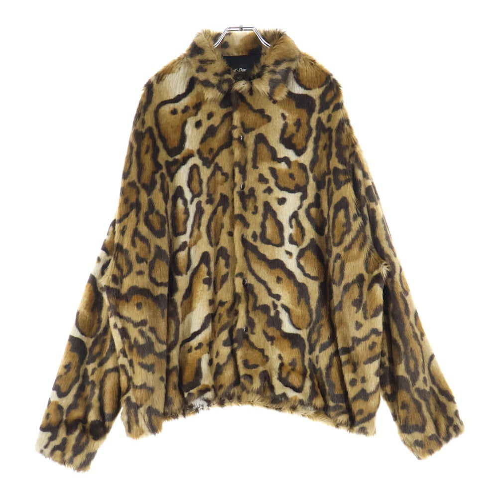 JUSTDON(ジャストドン) 19AW JUNGLE SHIRT JACKET ジャングルシャツジャケット フェイクファー レオパード柄ジャケット ブラウン