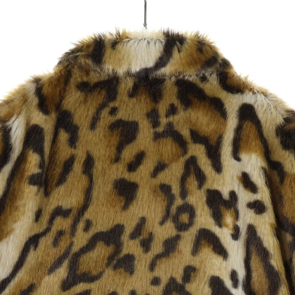 JUSTDON(ジャストドン) 19AW JUNGLE SHIRT JACKET ジャングルシャツジャケット フェイクファー レオパード柄ジャケット ブラウン