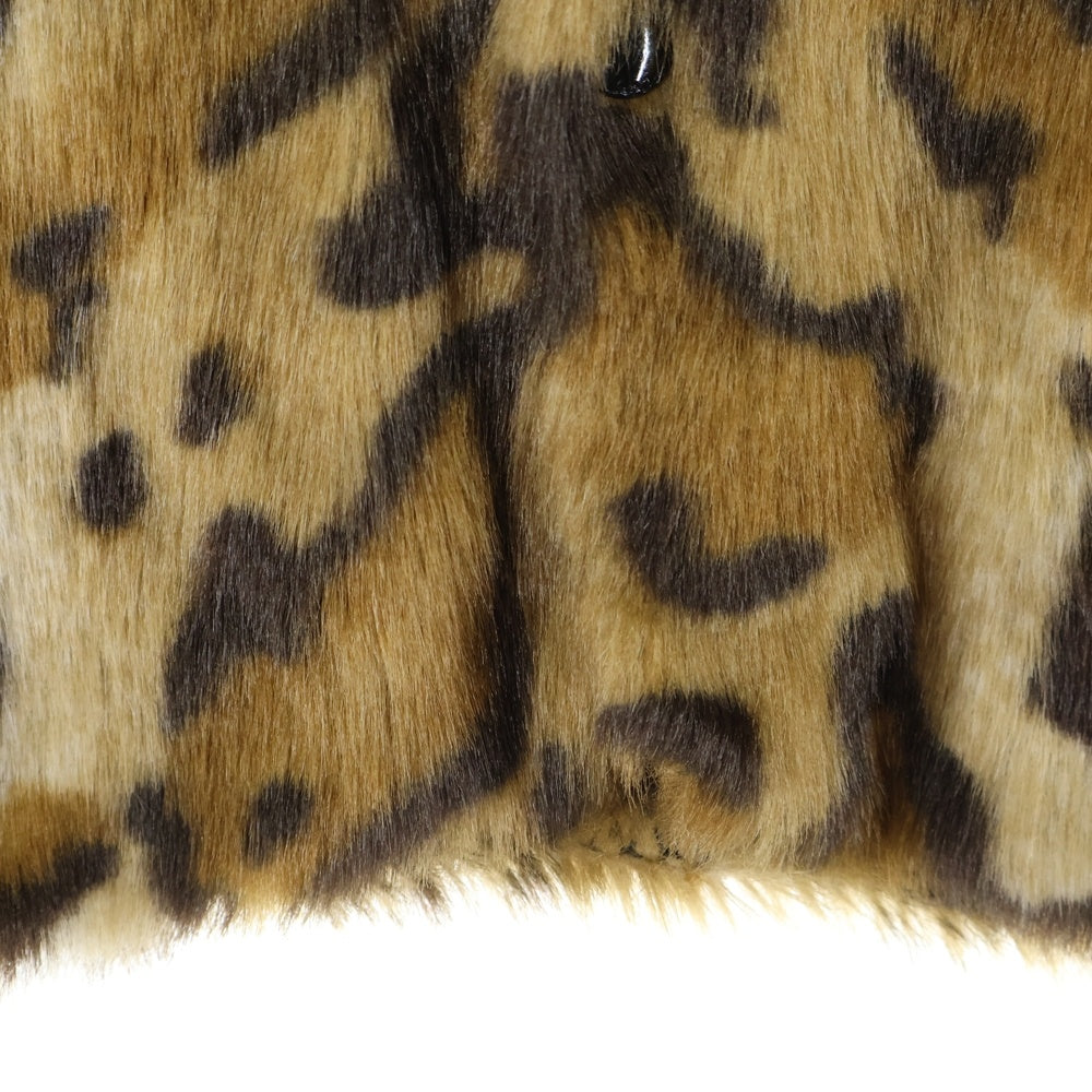 JUSTDON(ジャストドン) 19AW JUNGLE SHIRT JACKET ジャングルシャツジャケット フェイクファー レオパード柄ジャケット ブラウン