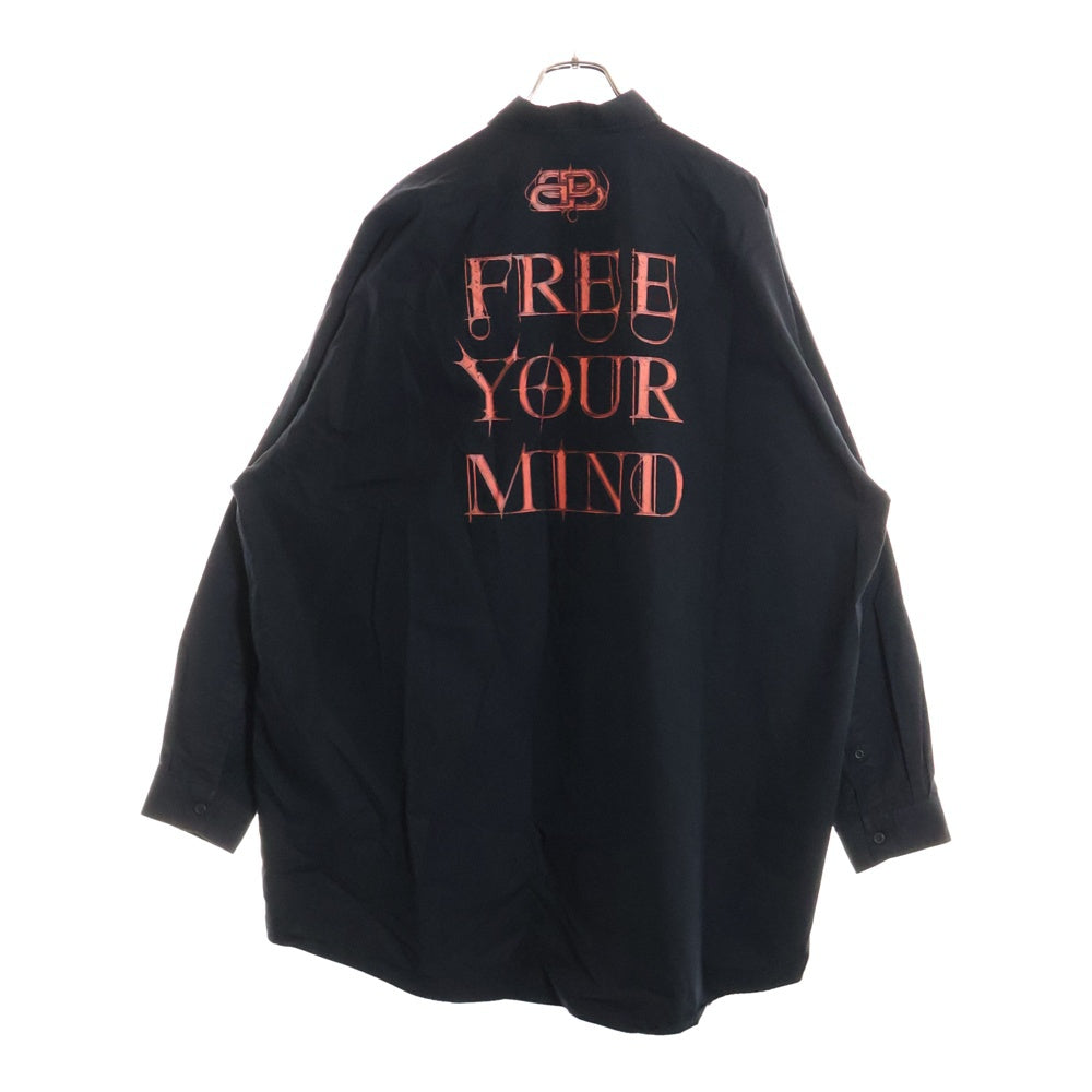 BALENCIAGA(バレンシアガ) 20AW Free Your Mind オーバーサイズ長袖シャツ ブラック 642309 TYB18